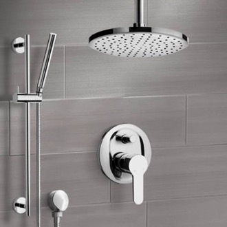 Shower Faucet Ceiling Rain Shower System with Handheld, Rain Shower Head, Shower Faucet Set Remer SFR50